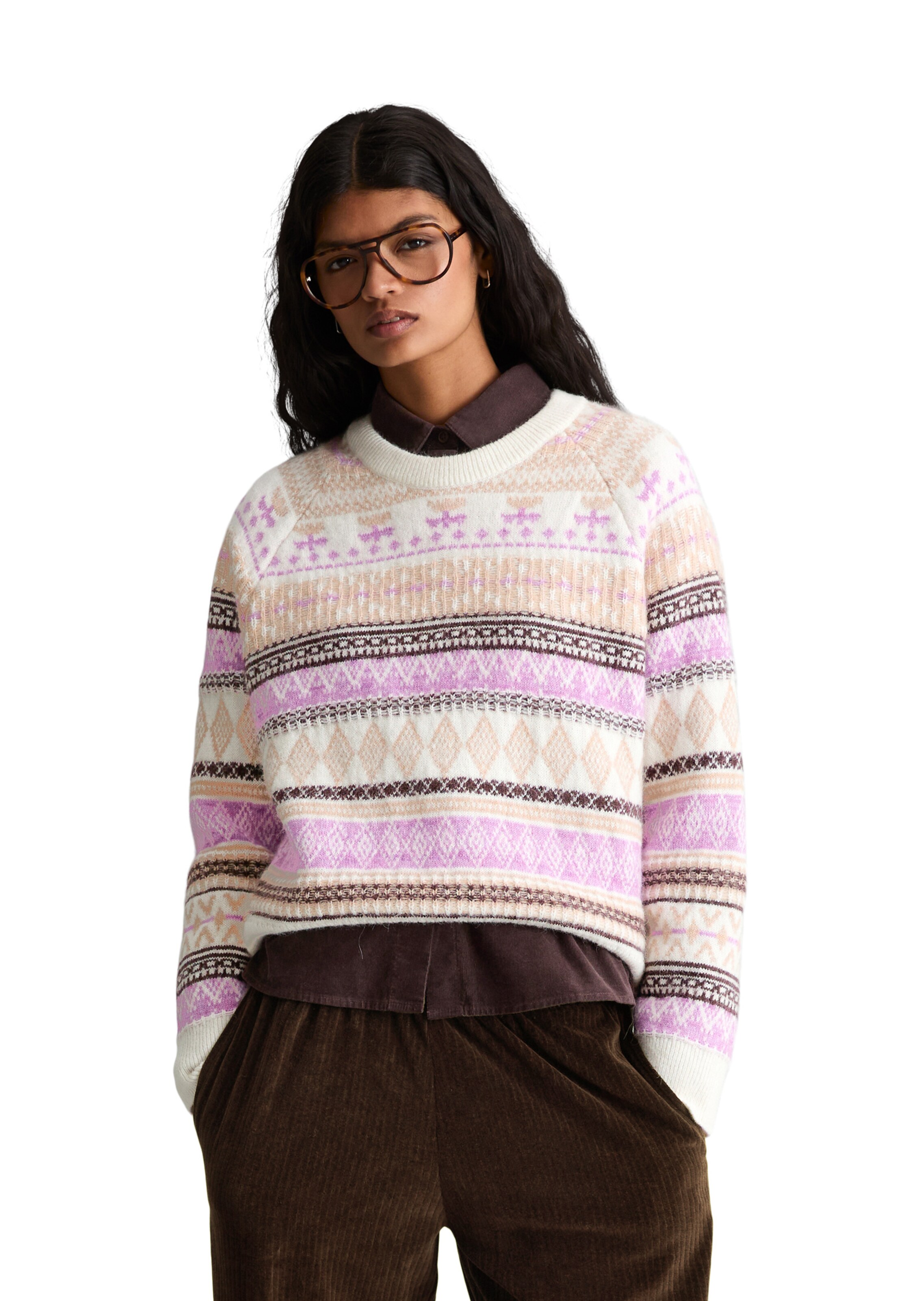 Marc O'Polo DENIM Trui in Wit: voorkant