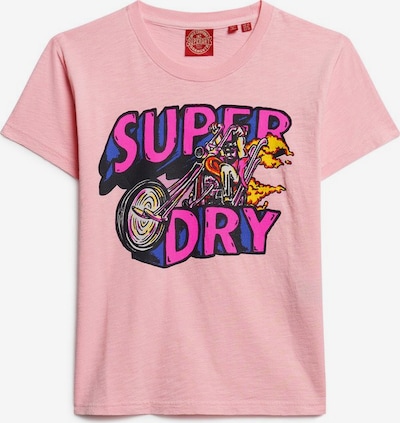 Superdry T-shirt en mélange de couleurs / rose, Vue avec produit