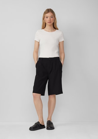 Loosefit Pantalon à pince QS en noir