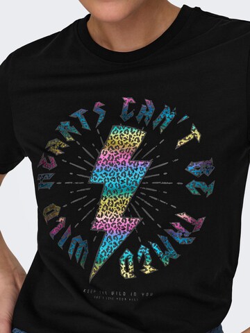 ONLY - Camiseta 'KANDY LIFE' en negro