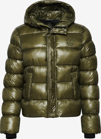 Superdry Winter Jacket in Green: front