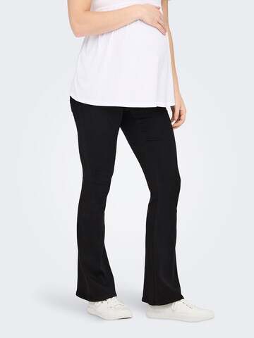 Flared Jeans 'OLMRain' di Only Maternity in nero: frontale