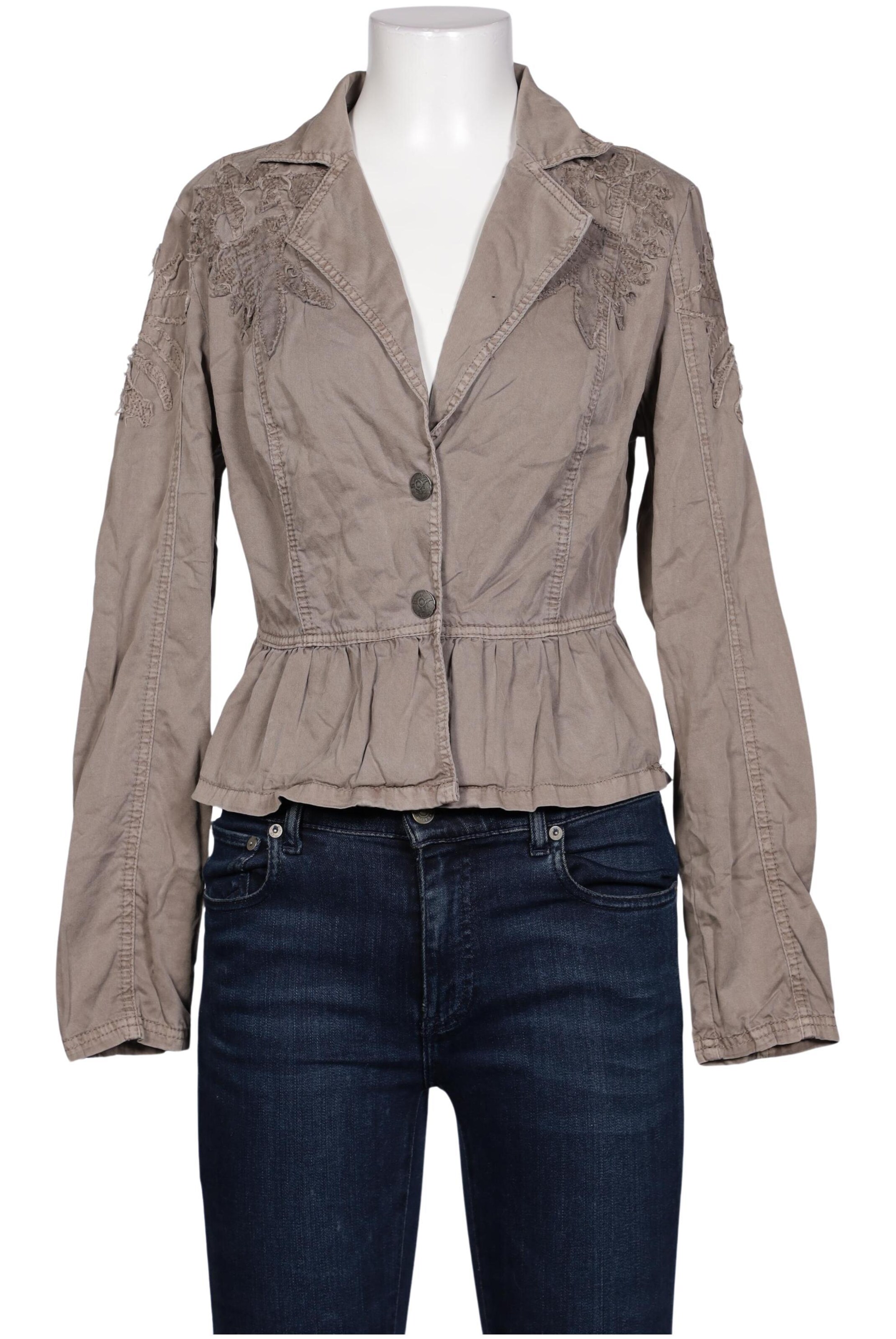 Cream Blazer in M in Beige: front