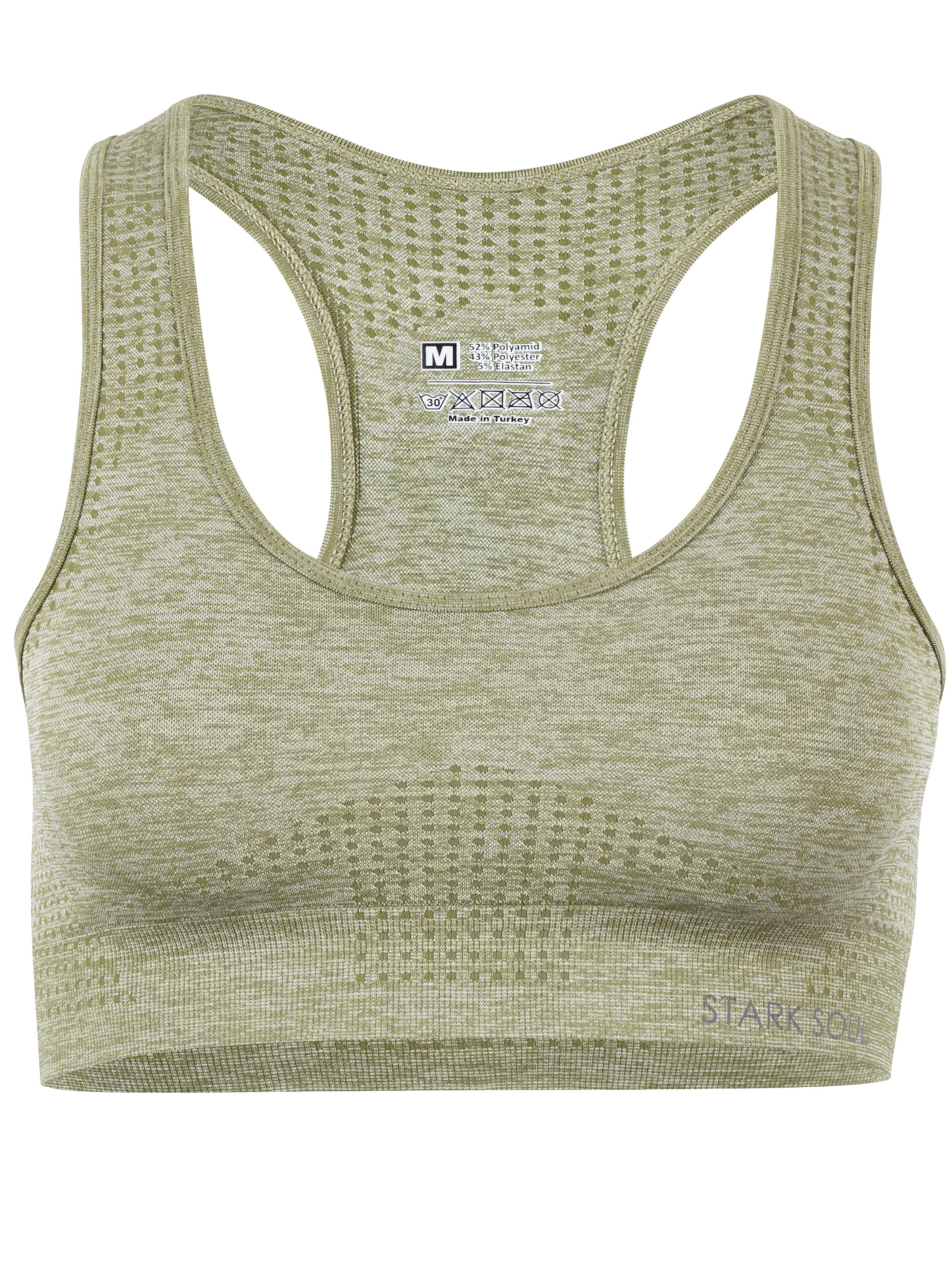 Reggiseno sportivo di Stark Soul in verde: frontale