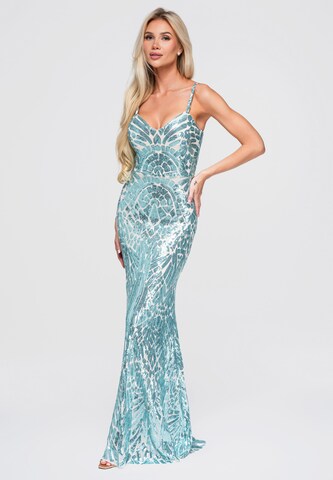 Ombre Abendkleid in Grün: Vorderseite