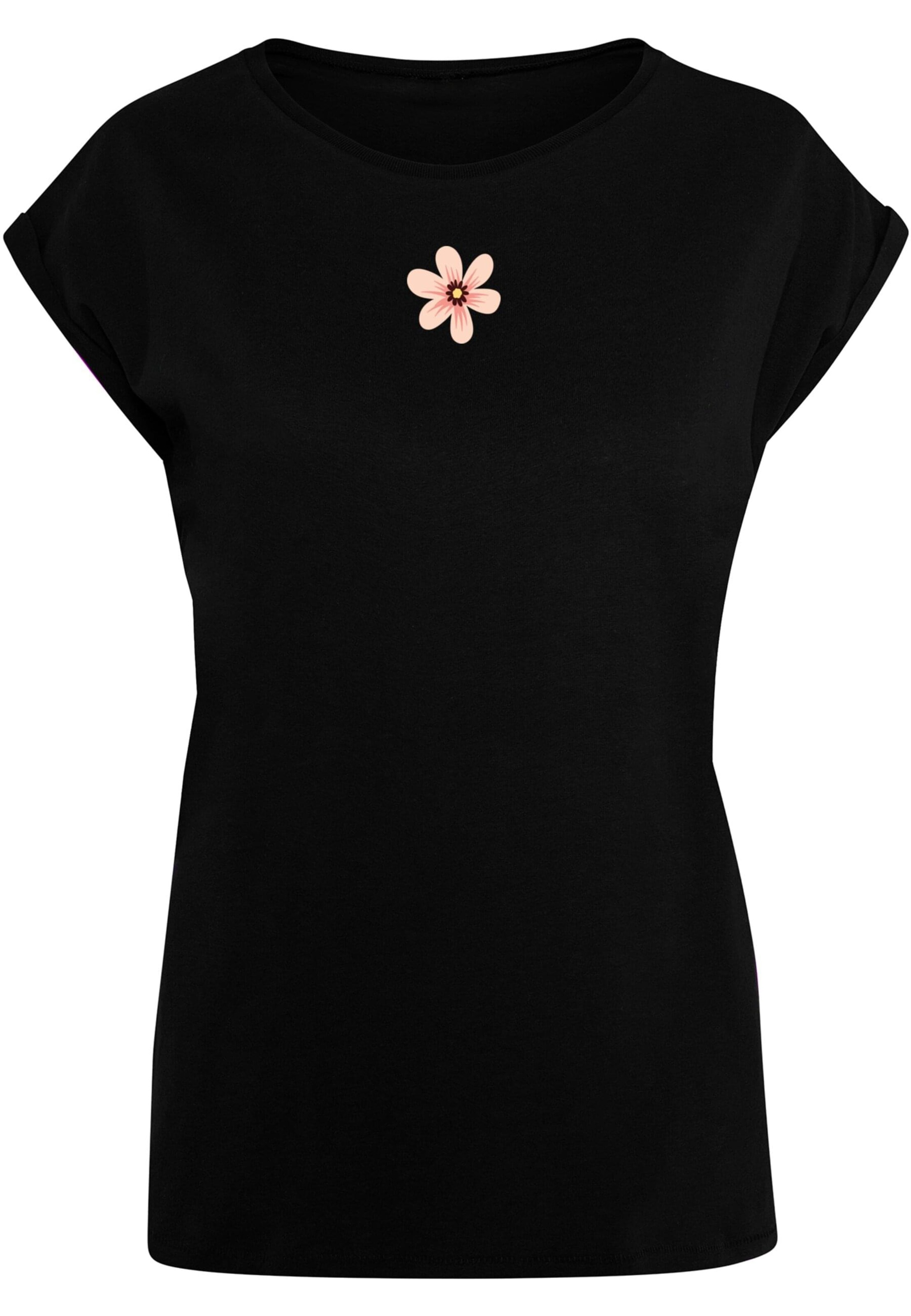 Merchcode T-Shirt  'Spring - Grow Through' in Schwarz: Vorderseite