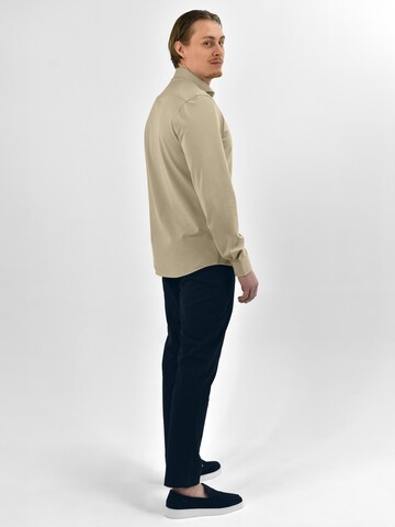 Vercate Slim Fit Businesshemd 'No. 19' in Beige