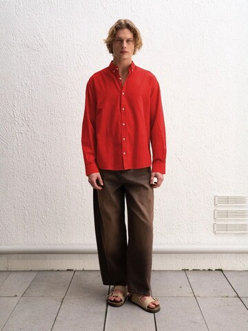 Giesto Comfort fit Overhemd in Rood