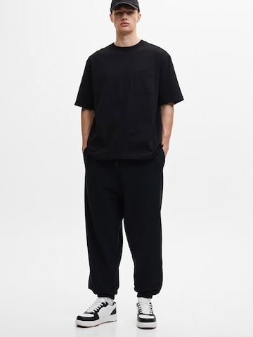 Pull&Bear Loosefit Broek in Zwart: voorkant