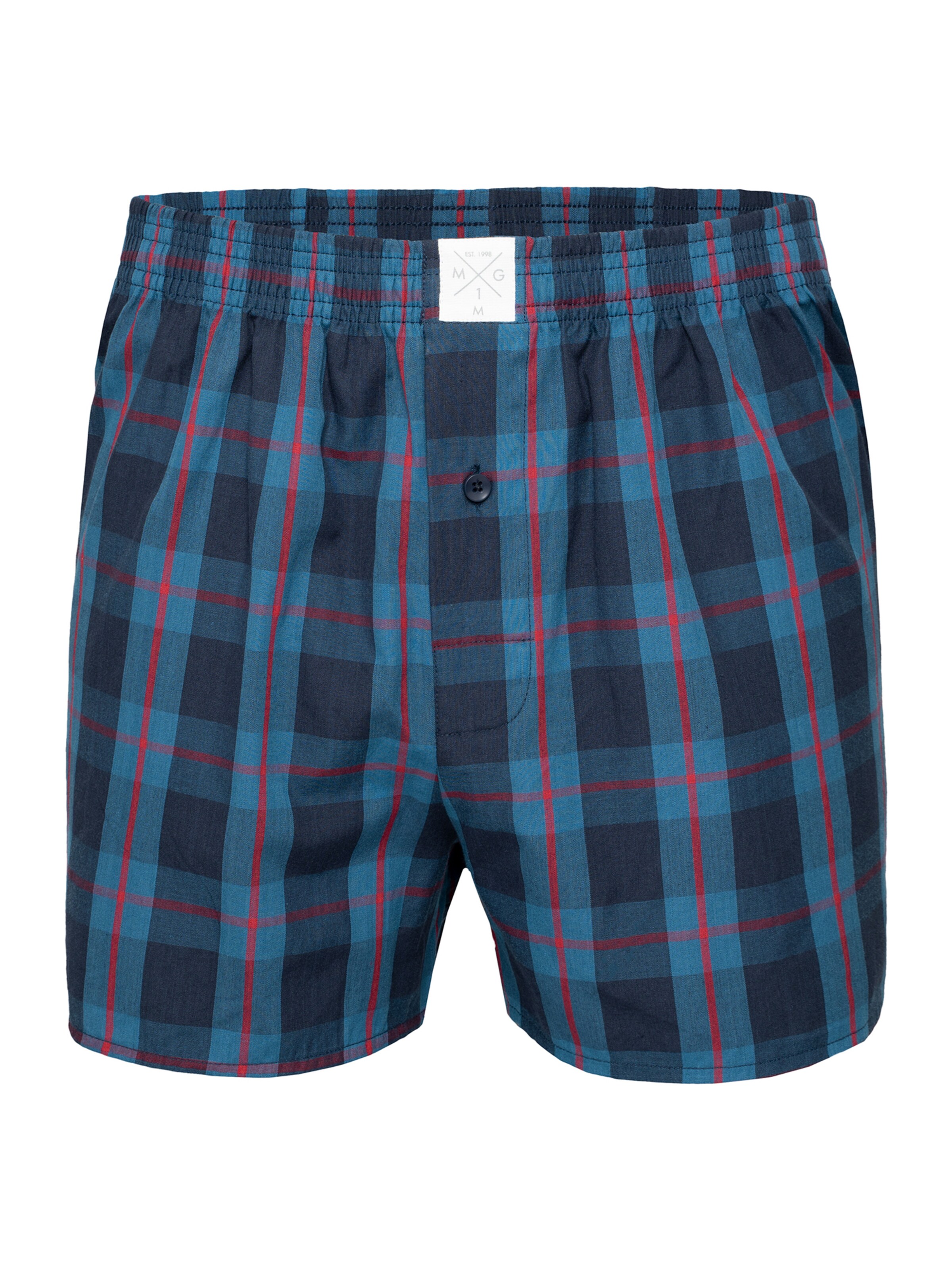 MG-1 Boxershorts ' Classic Checks ' in Blauw