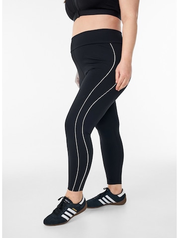 Active by Zizzi Скинни Спортивные штаны 'Ananna' в Черный