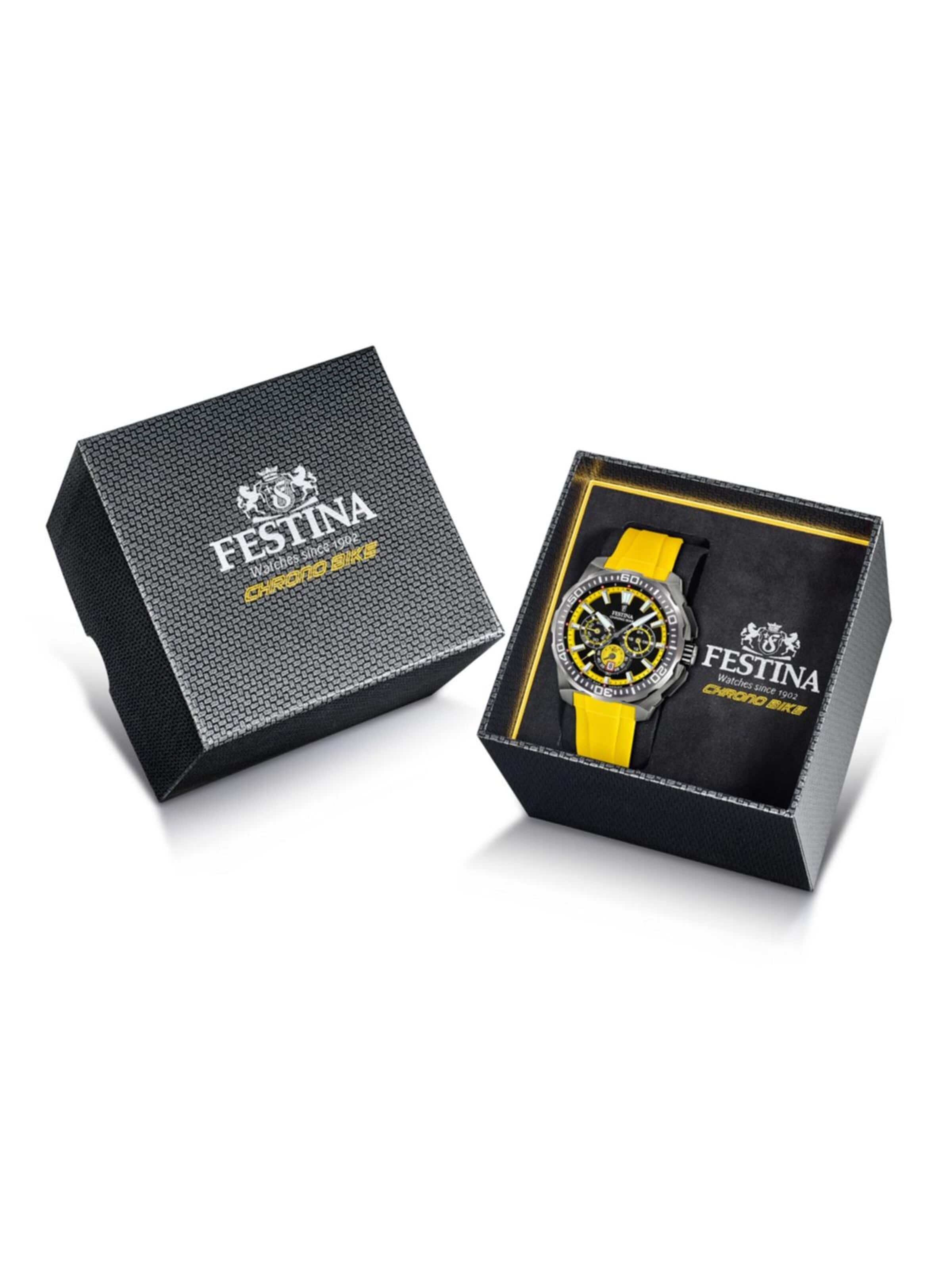 Montre à affichage analogique 'Chrono Bike' FESTINA en jaune