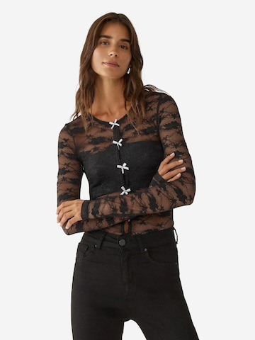 Hiccup Blouse in Zwart: voorkant