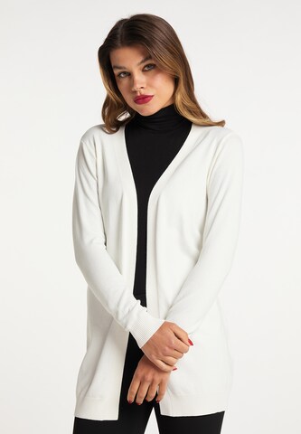 faina Knit Cardigan in White: front