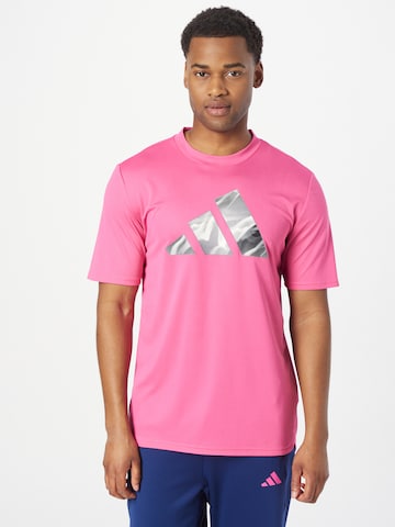rozā ADIDAS PERFORMANCE Sporta krekls 'Designed For Movement Hiit': no priekšpuses