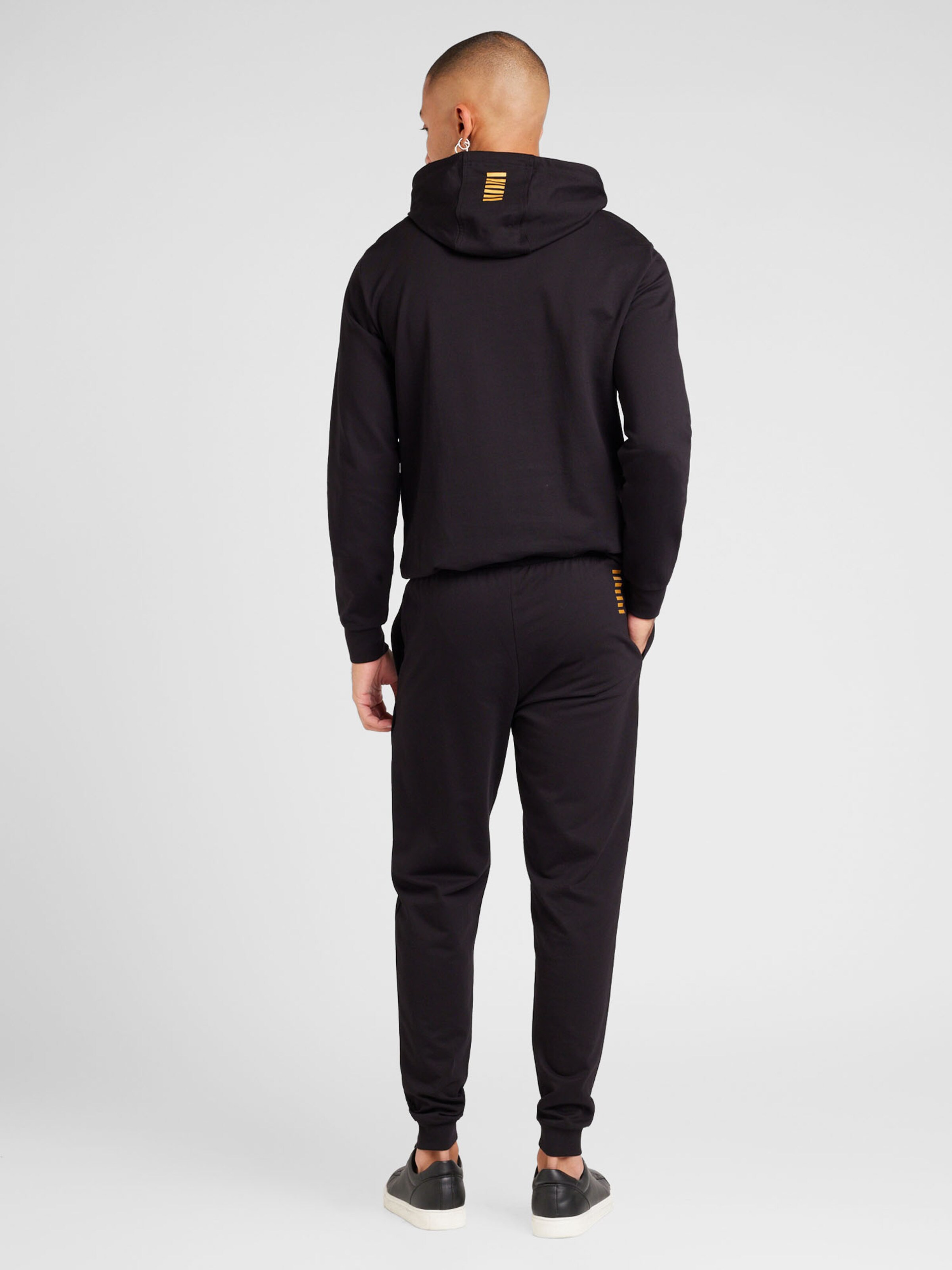 EA7 Emporio Armani Sweat suit in Black ABOUT YOU