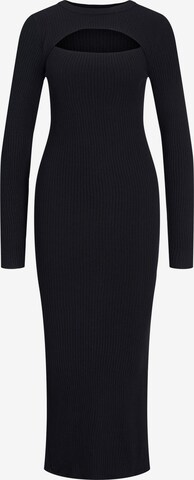 JJXX Gebreide jurk 'Eva' in Zwart: voorkant