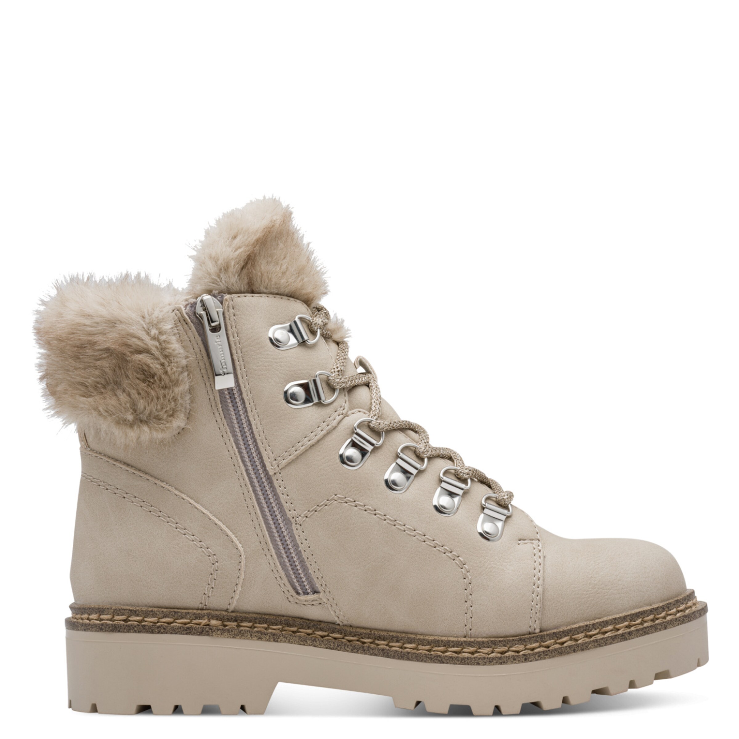 Tamaris Schnürstiefelette in Beige