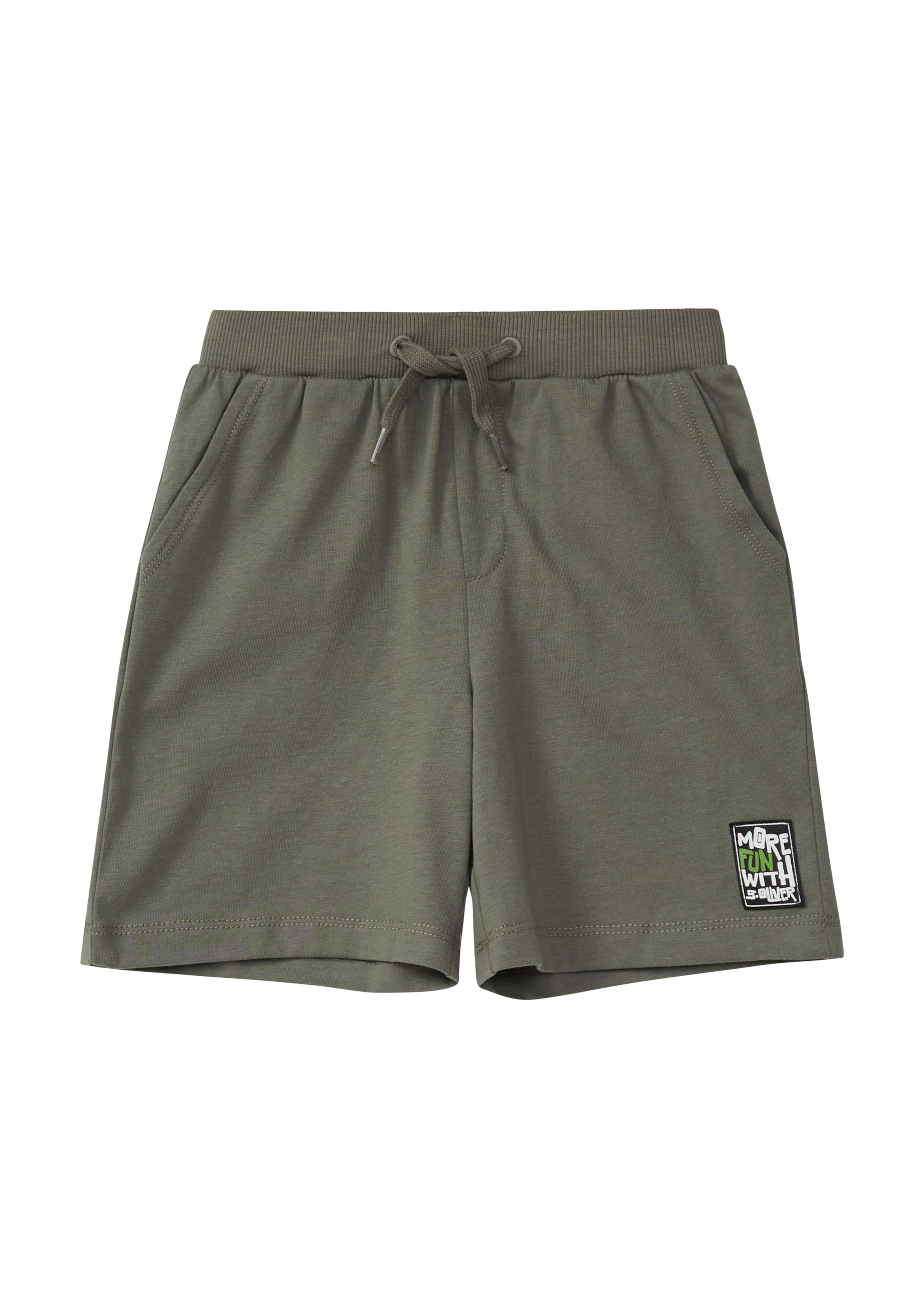 s.Oliver Wide leg Broek in Groen: voorkant