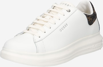 Baskets basses 'SALERNO' GUESS en blanc : devant