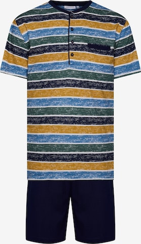 Pyjama court 'Shortama with buttons' Pastunette en bleu : devant