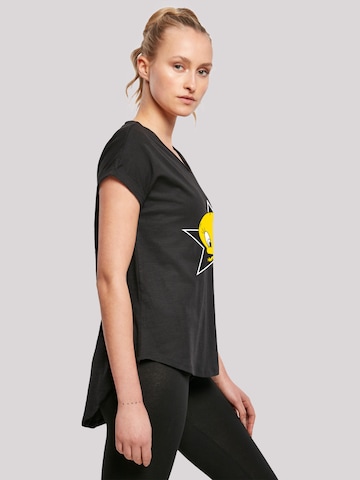 F4NT4STIC Shirt 'Looney Tunes Tweety Pie Star-BLK' in Black