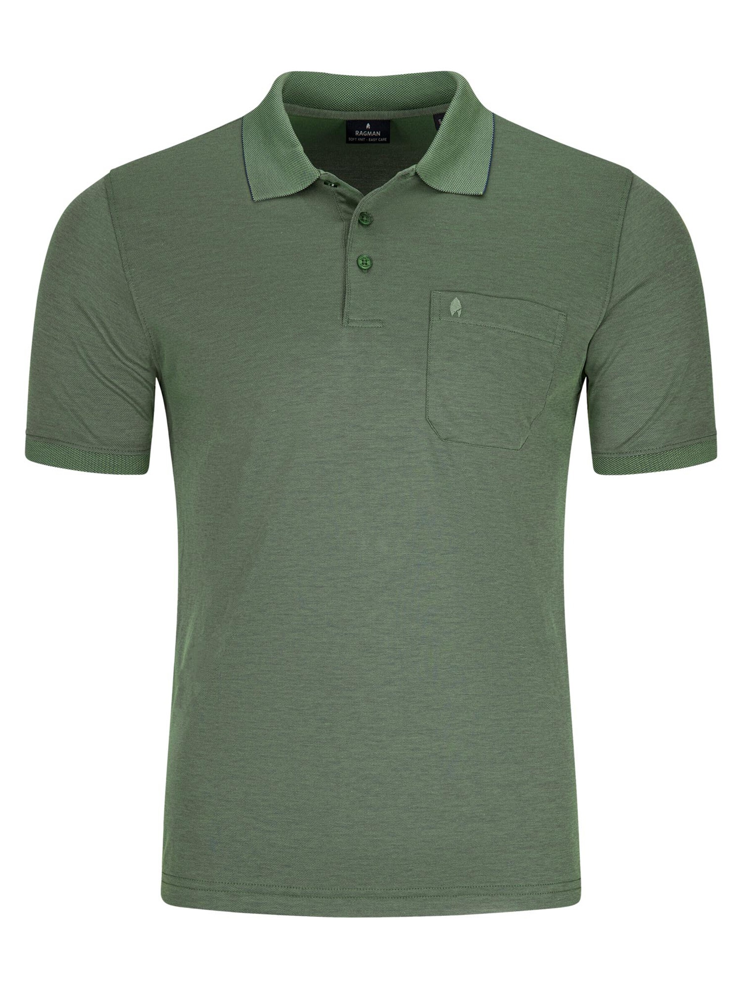 Ragman Shirt 'Basic' in Groen: voorkant