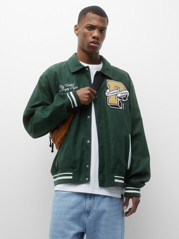 Pull&Bear Tussenjas in Groen: voorkant