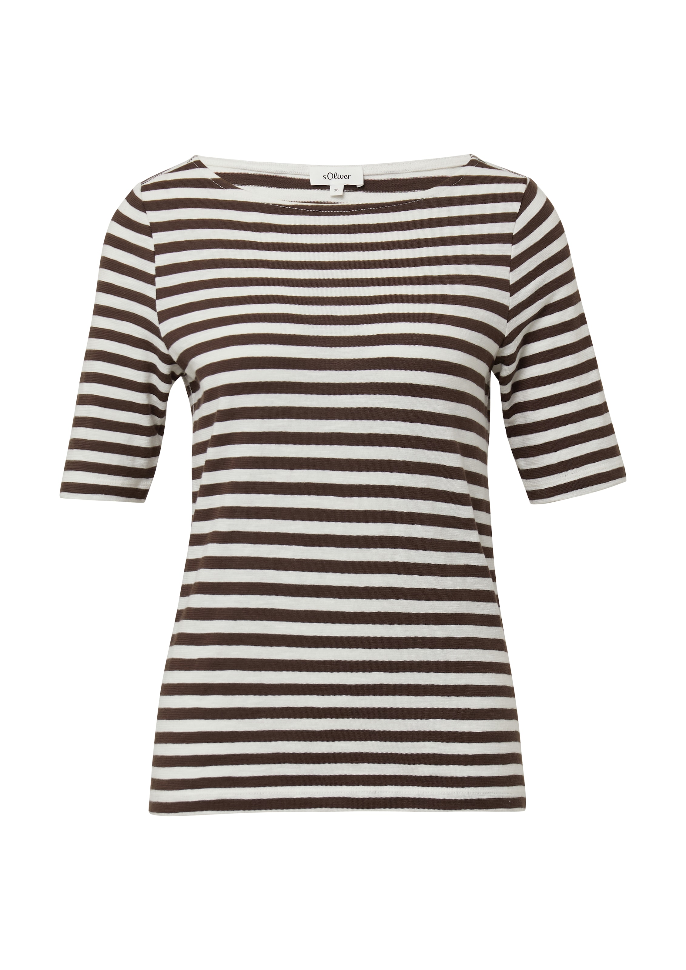 s.Oliver Shirt in Bruin: voorkant