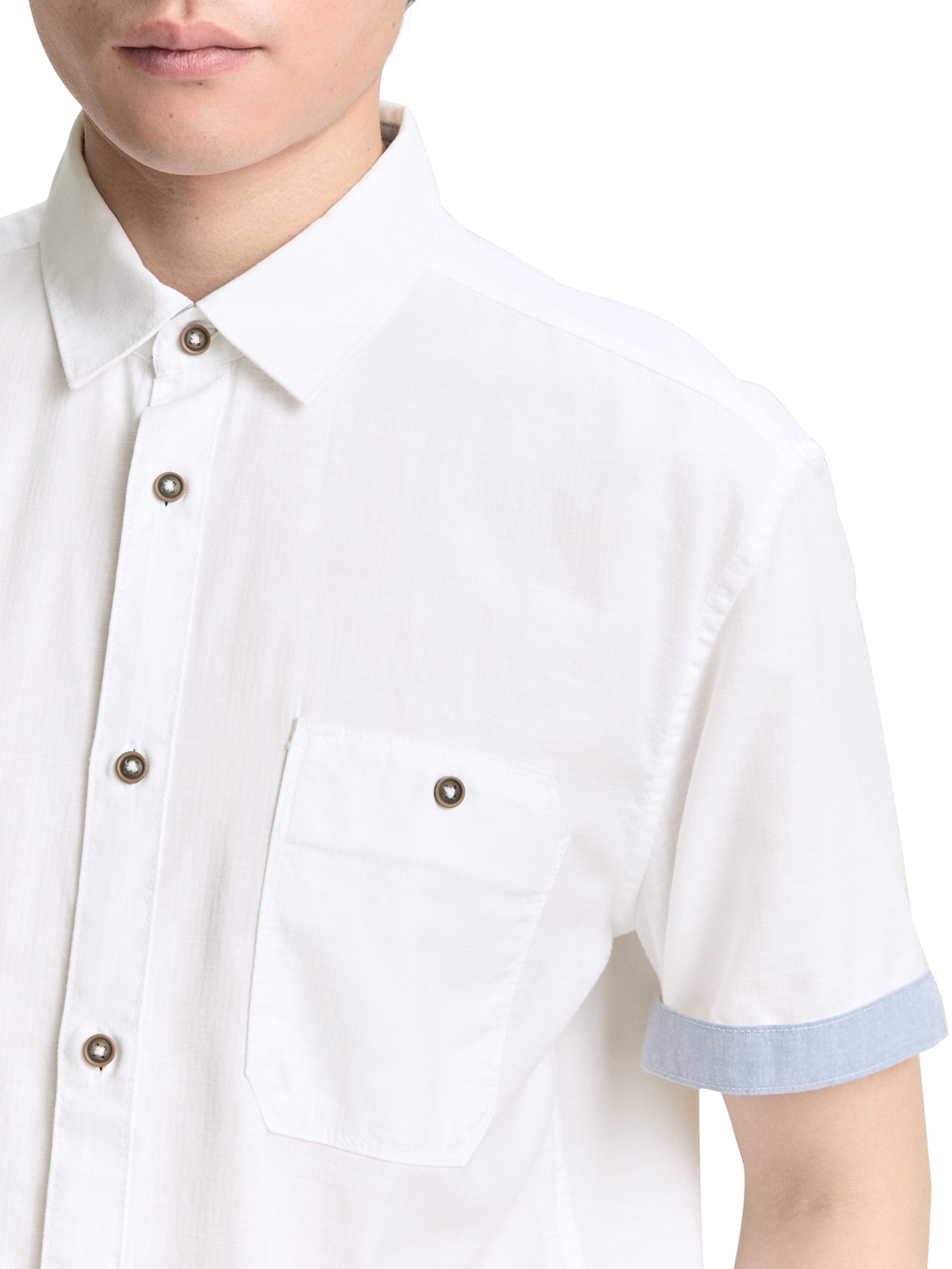 TOM TAILOR Средняя посадка Рубашка в Белый