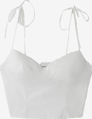 Bershka Top in White: front