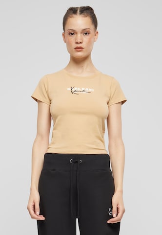 T-shirt Karl Kani en beige : devant