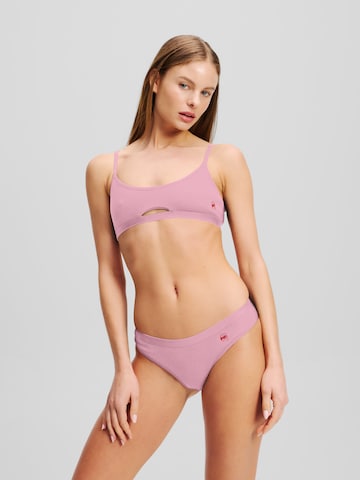 Karl Lagerfeld Bralette Bra in Pink: front