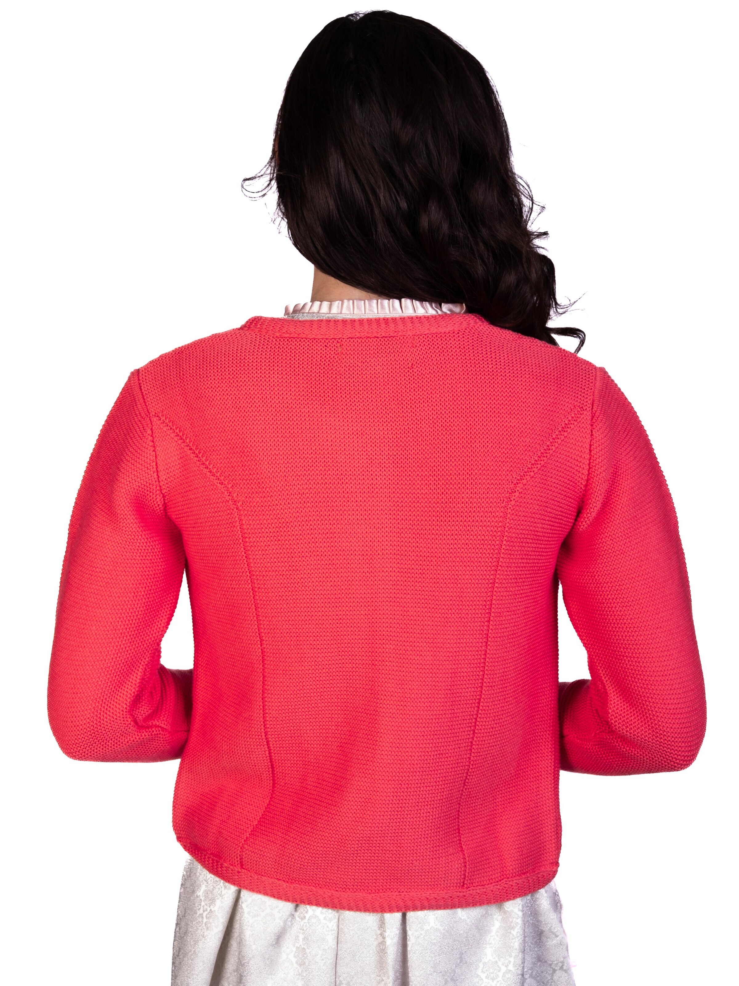 Trachtl Knit cardigan 'Trachtl Koralle Trachtenjacke' in Orange