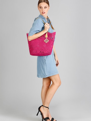 Borsa a sacco di CAFè NOIR in rosa: frontale