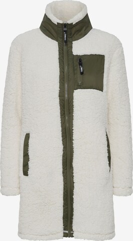 Oxmo Fleece jas 'OXELINE' in Wit: voorkant