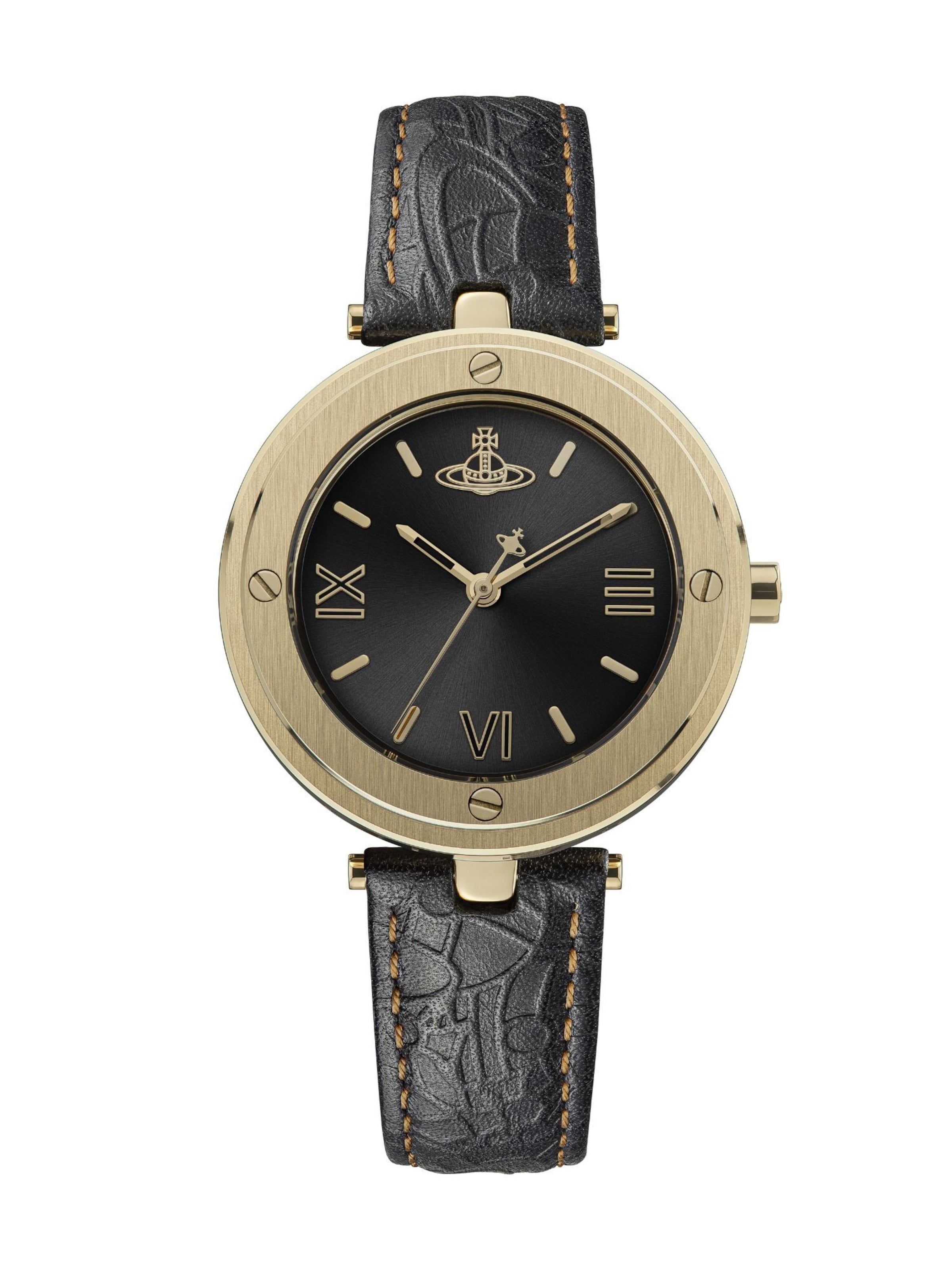 Vivienne Westwood Analog watch 'Whitehall' in Black: front
