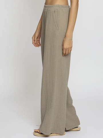 Wide Leg Pantalon 'Edaa' Lilavie en marron
