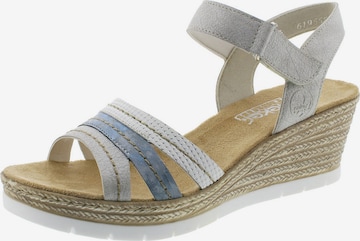 Rieker - Sandalias con hebilla en gris: frente