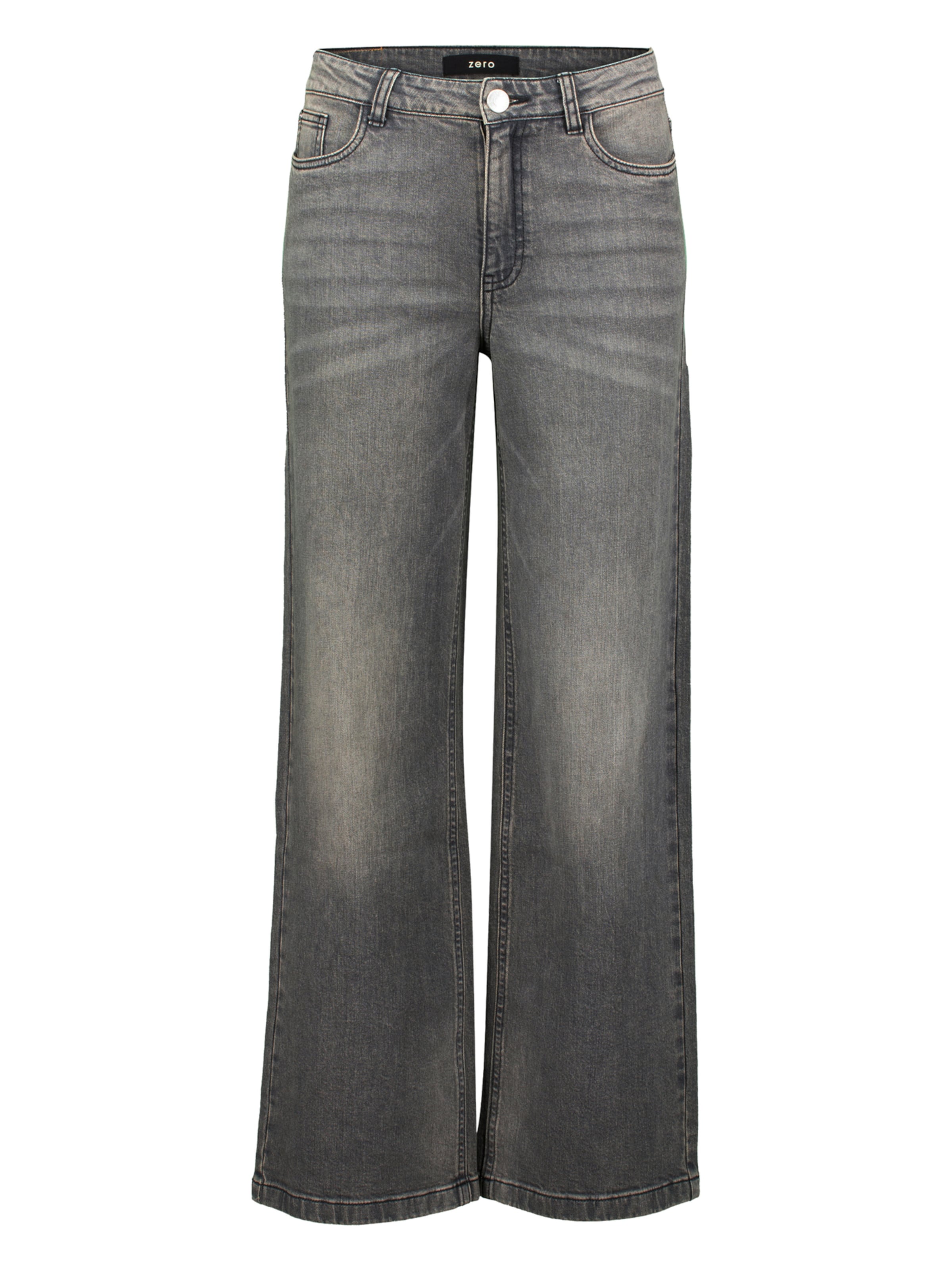 Wide leg Jeans di zero in grigio: frontale