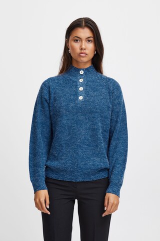 Pull-over 'Novo' ICHI en bleu : devant