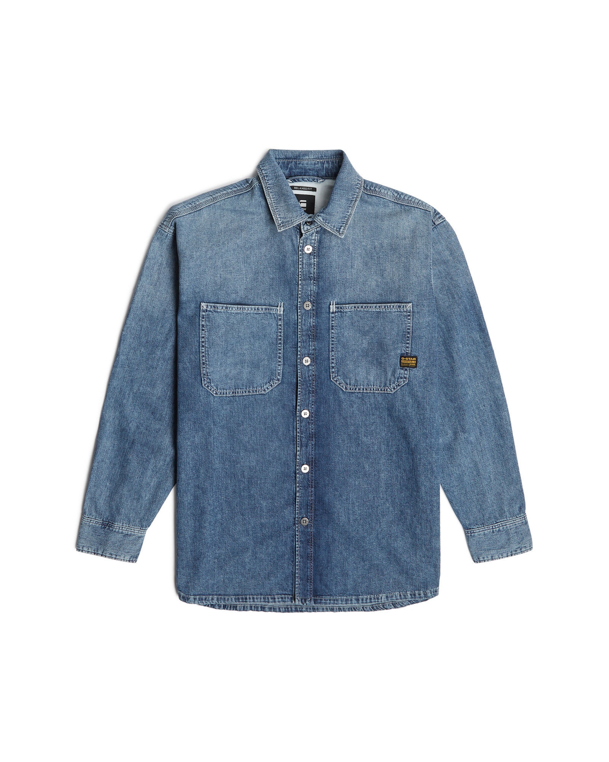 G-STAR Overhemd in de kleur Blauw denim, Productweergave