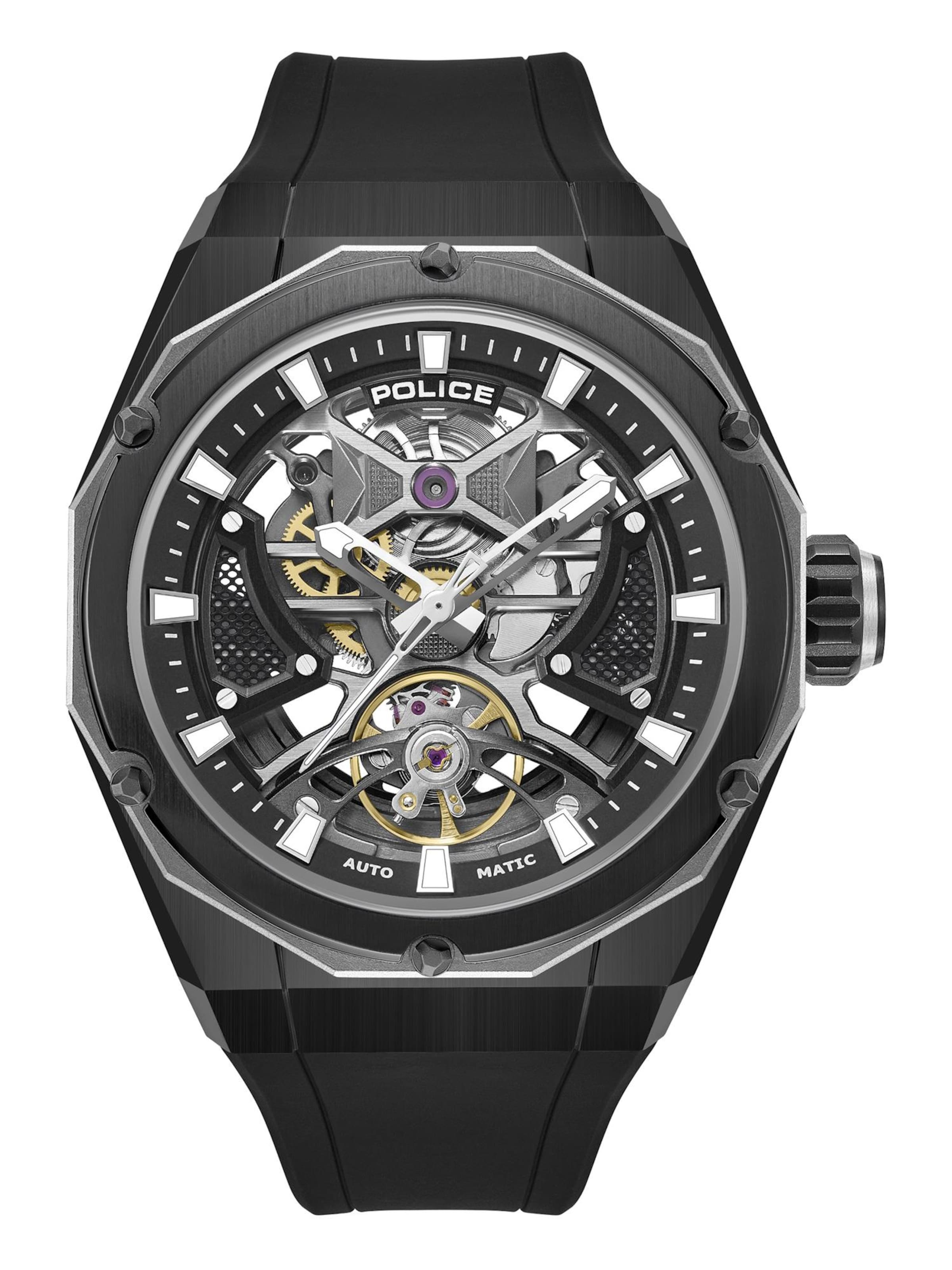 POLICE Analog Watch 'Dayton' in Black: front