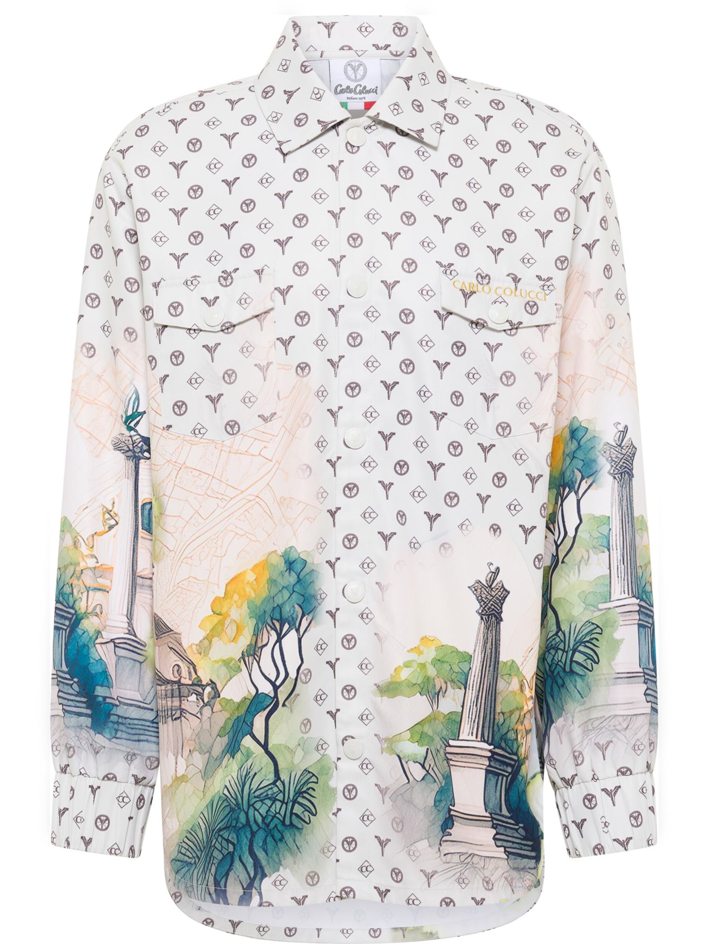 Carlo Colucci Regular fit Overhemd 'Epp' in Wit: voorkant