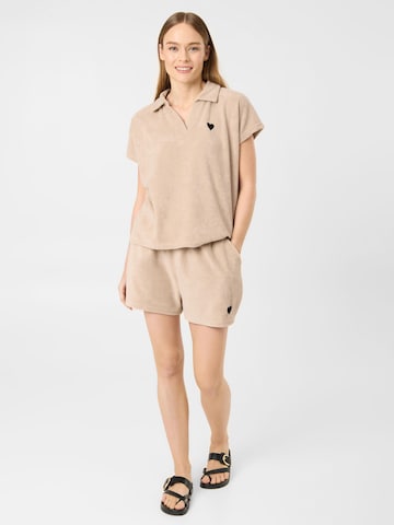 CODELLO T-Shirt aus Baumwoll-Mix in Beige