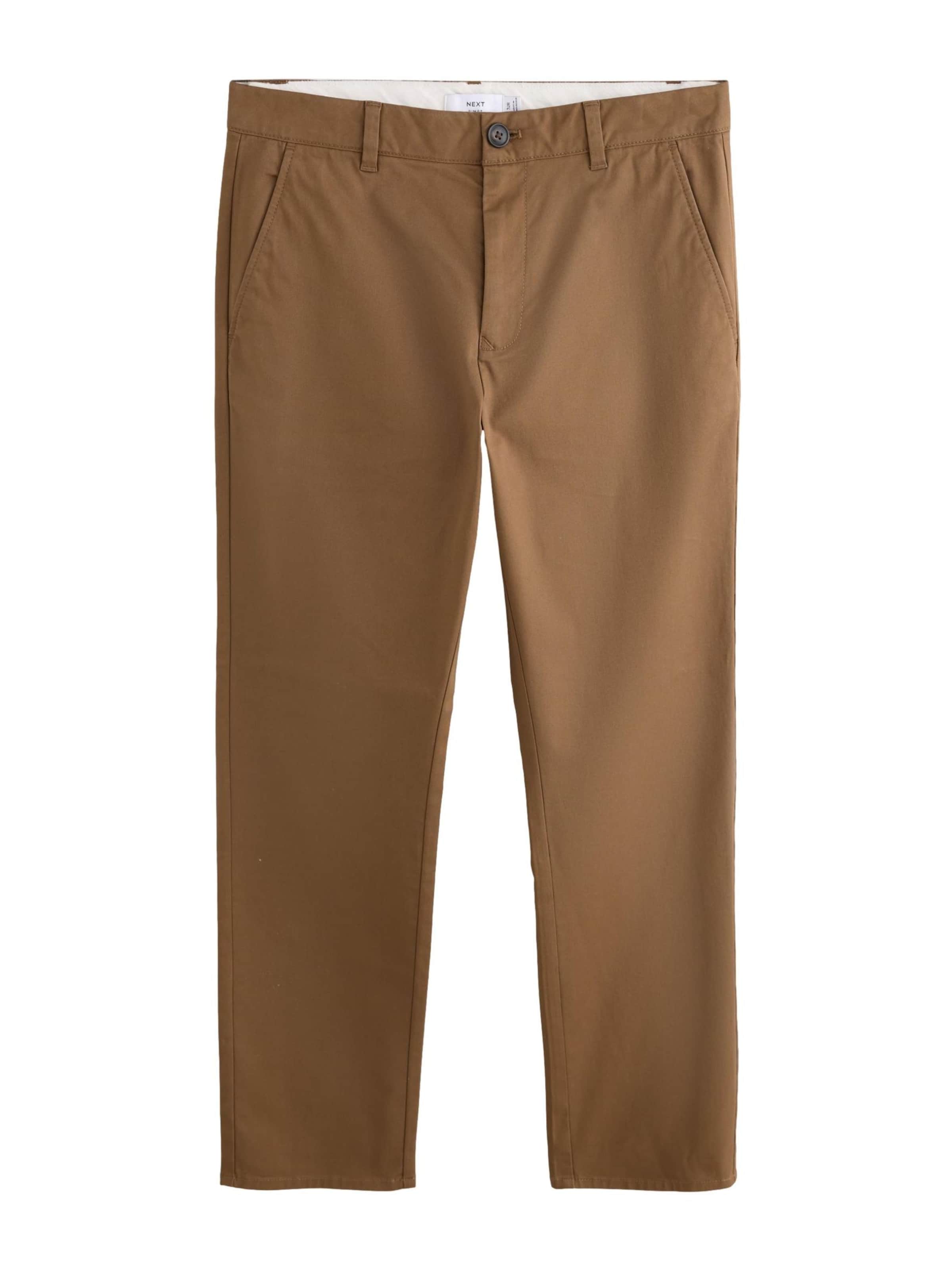 NextSlimfit Chino hlače - smeđa boja: prednji dio