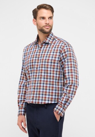 ETERNA Comfort fit Button Up Shirt in Blue: front