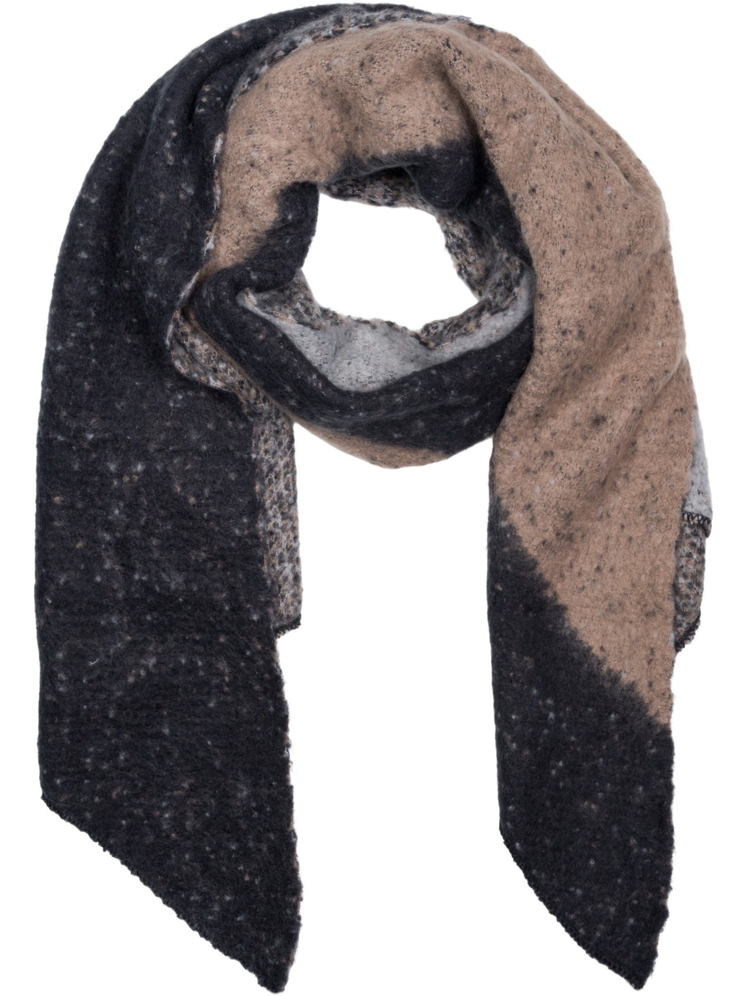 styleBREAKER Oversizeschal 'Asymmetrischer Web Schal 3-Farbig'‌‌‌‌‌‌‌ in One Size in schwarz, Produktansicht