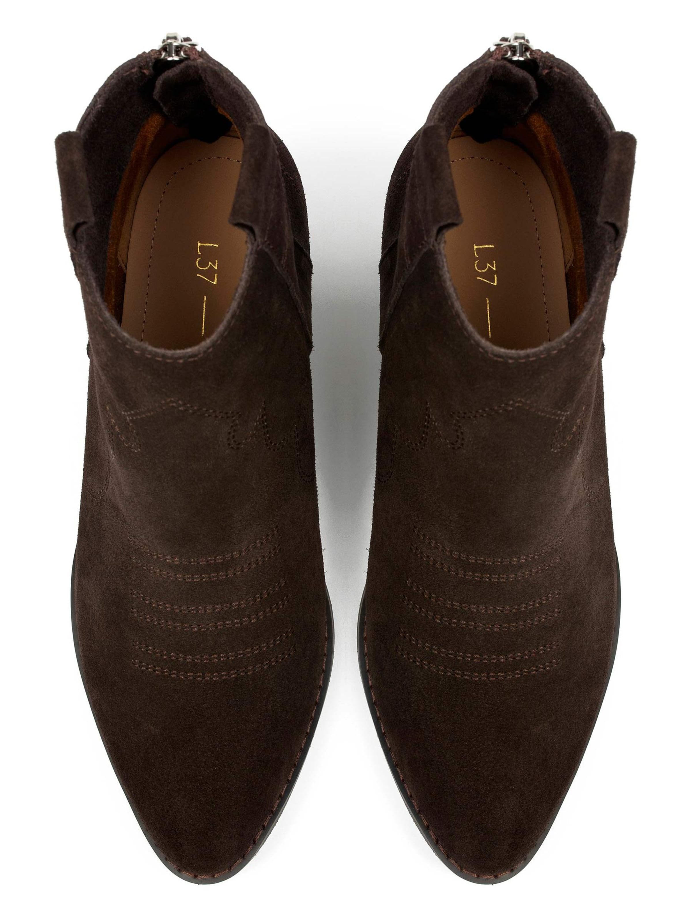 L37 HANDMADE SHOES Booties 'FLASHBACK' in Brown