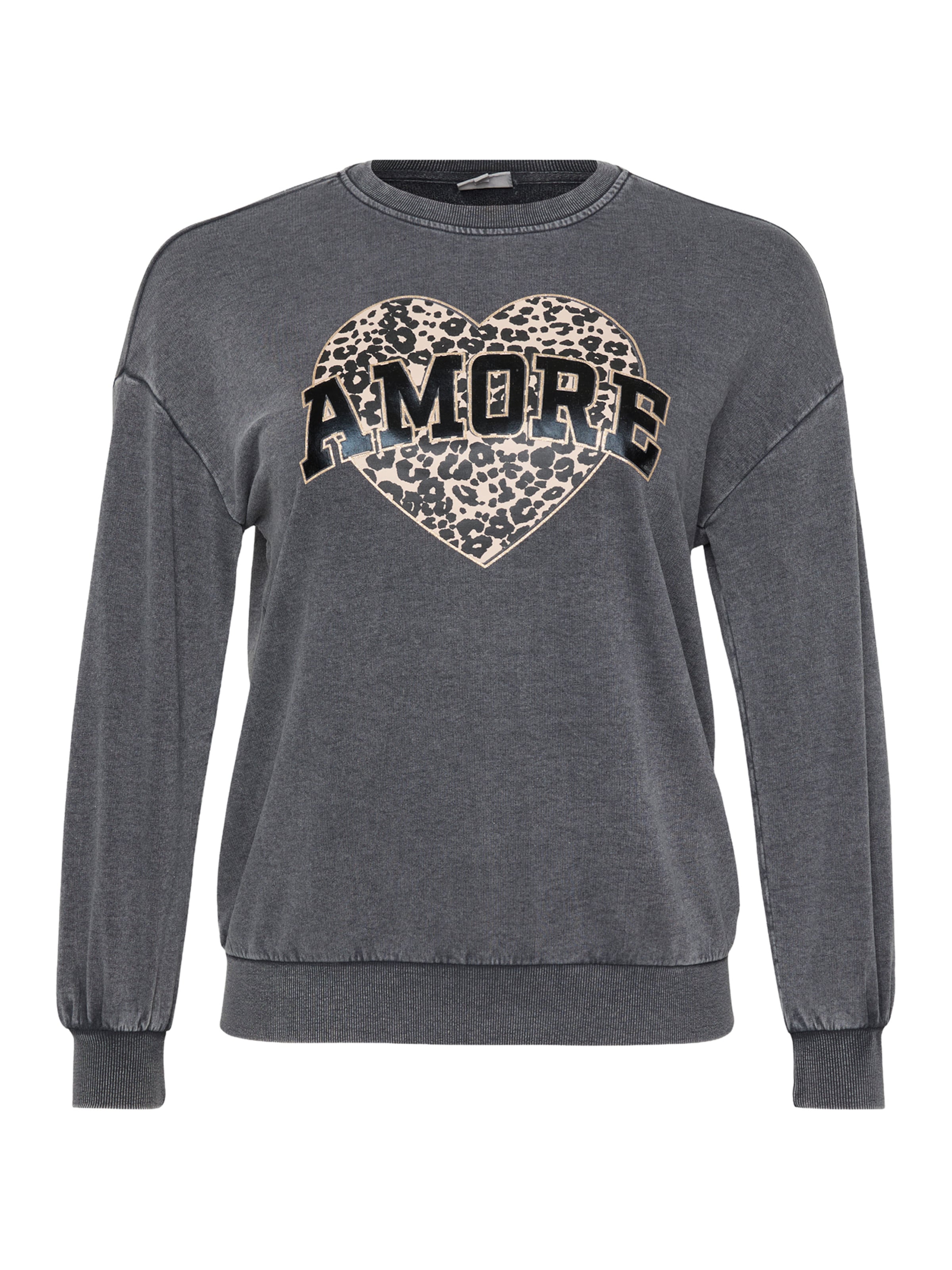 Sweat-shirt 'CARLAUREN' ONLY Carmakoma en noir : devant